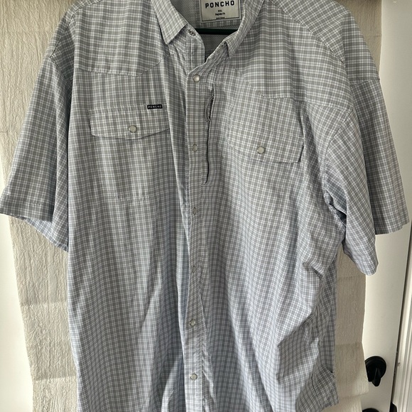 Men's Blue Checkered Shirt - Picture 2 of 4